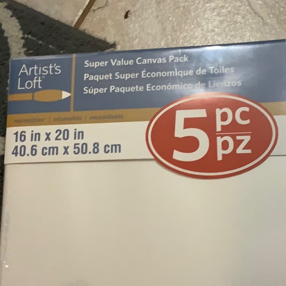 Artist's Loft Super Value Canvas 16x20” 5 Pack - Picture 2 of 6